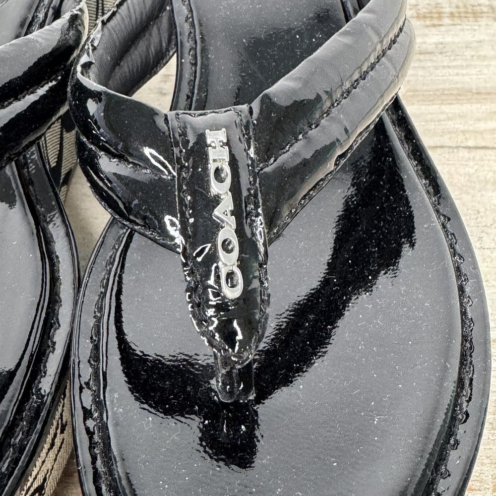 Coach Black and Gray Platform Sandals - Picture 3 of 10